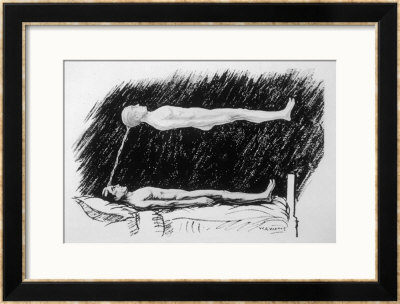 The Out-Of-Body Experience Figure 2 Of 5 The Astral Body Lying In The Air Above The Physical Body by H.G. Watts Pricing Limited Edition Print image