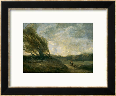 Windswept Landscape, Around 1870 by Jean-Baptiste-Camille Corot Pricing Limited Edition Print image
