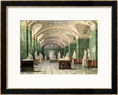The First Room Of Modern Sculpture, New Hermitage, 1856 by Luigi Premazzi Pricing Limited Edition Print image