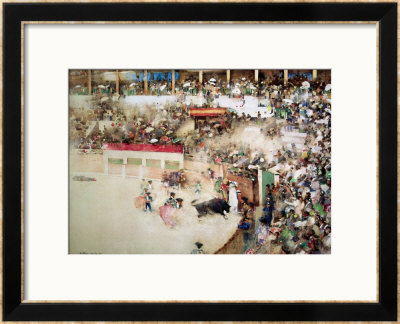 The Little Bull Fight: Bravo Toro by Arthur Melville Pricing Limited Edition Print image