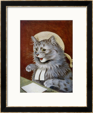 Cat Dressed As A Judge by Louis Wain Pricing Limited Edition Print image