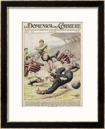 Fiorentina Defeat Milano On Their Home Ground At Firenze by Walter Molini Pricing Limited Edition Print image