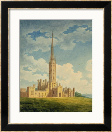 North-West View Of Fonthill Abbey by Charles Wild Pricing Limited Edition Print image