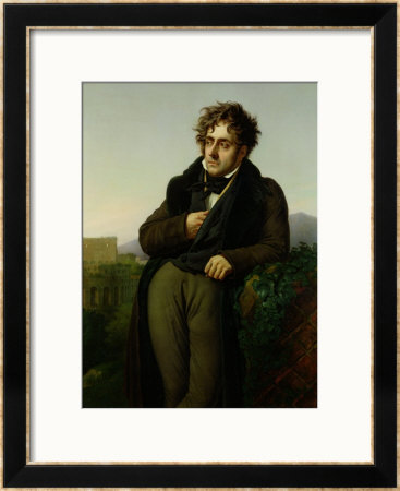 Portrait Of Francois Rene (1768-1848) Vicomte De Chateaubriand, 1811 by Anne-Louis Girodet De Roussy-Trioson Pricing Limited Edition Print image