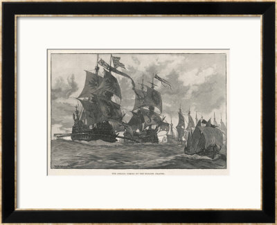 The Spanish Armada The Spanish Fleet Sails Up The English Channel by W.H. Overend Pricing Limited Edition Print image