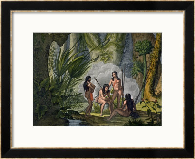 Camacani Tribesmen In Woodland In The Amazon Jungle, Brazil by D.K. Bonatti Pricing Limited Edition Print image