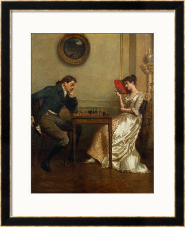 A Game Of Chess by George Goodwin Kilburne Pricing Limited Edition Print image