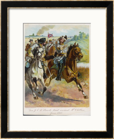 Confederate General J.E.B. Stuart Leads His Spectacular Raid Around The Union Forces by H.A. Ogden Pricing Limited Edition Print image