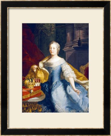 Portrait Of The Empress Maria-Theresa, 1749 by Johann Gottfried Auerbach Pricing Limited Edition Print image
