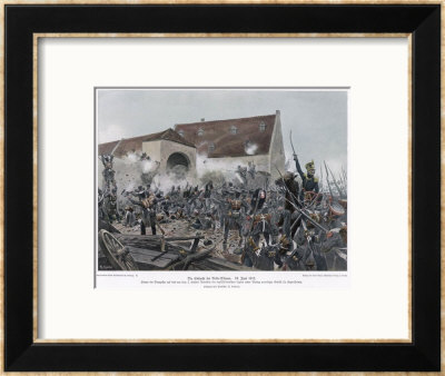 The Fighting At La Haye-Sainte by R Knoetel Pricing Limited Edition Print image