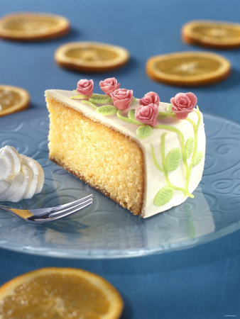 A Piece Of Sponge Cake With Icing & Marzipan Roses by Kai Mewes Pricing Limited Edition Print image
