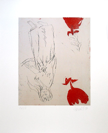 Frau Am Abgrund, Zwei Rosen by Georg Baselitz Pricing Limited Edition Print image