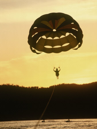 Parasailing At Sunset by David Burch Pricing Limited Edition Print image