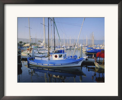 The Harbour In The Evening, Santa Barbara, California, Usa by Ruth Tomlinson Pricing Limited Edition Print image
