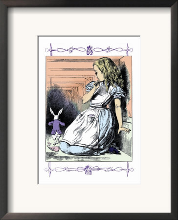 Alice In Wonderland: Alice Watches The White Rabbit by John Tenniel Pricing Limited Edition Print image