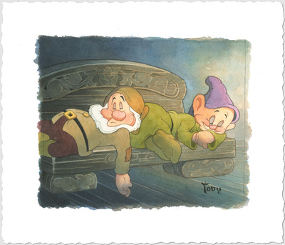 Sweet Dreams Dwarfs by Toby Bluth Pricing Limited Edition Print image