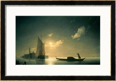 Gondolier At Sea By Night, 1843 by Ivan Konstantinovich Aivazovsky Pricing Limited Edition Print image