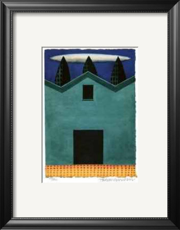 Turquoise Barn With White Cloud by Ian Tremewen Pricing Limited Edition Print image