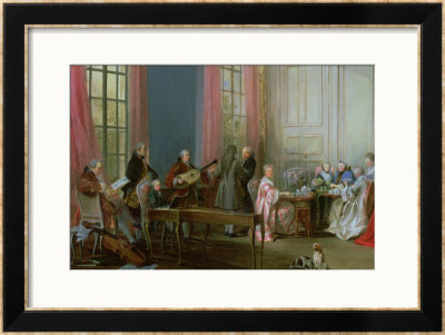 The Young Mozart At The Clavichord, Detail From Le The A L'anglaise by Michel Barthelemy Ollivier Pricing Limited Edition Print image