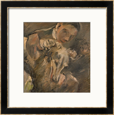 Max Mainzer With A Siberian Greyhound, 1917 by Lovis Corinth Pricing Limited Edition Print image