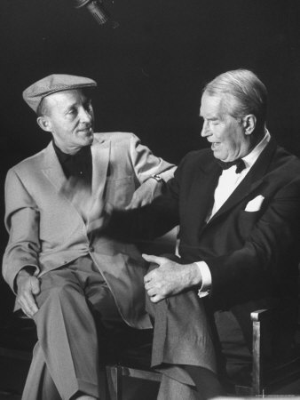 Bing Crosby Rehearsing With Maurice Chevalier by Allan Grant Pricing Limited Edition Print image