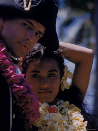 Marlon Brando And Tarita Teripia Filming Mutiny On The Bounty by Grey Villet Pricing Limited Edition Print image