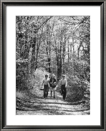 Three Children On Their Way To School During The Last Week by Thomas D. Mcavoy Pricing Limited Edition Print image