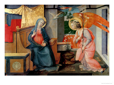 The Annunciation, 1445-50 by Fra Filippo Lippi Pricing Limited Edition Print image