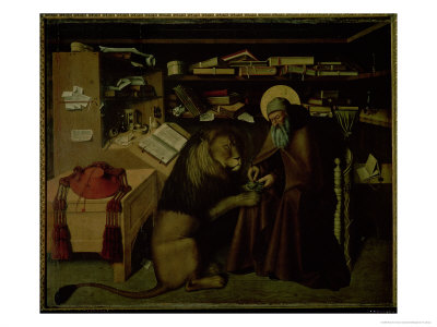 St. Jerome Removing A Thorn From The Lion's Paw, C.1445 by Niccolo Antonio Colantonio Pricing Limited Edition Print image