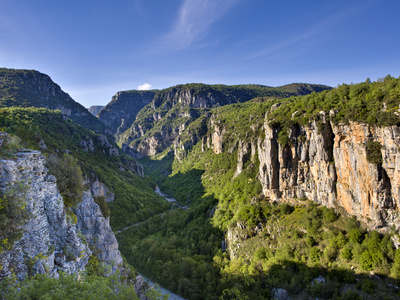 Looking Down In The Early Evening Onto The More Open Stretches Of The Vikos Gorge, Near Vitsa And T by Lizzie Shepherd Pricing Limited Edition Print image
