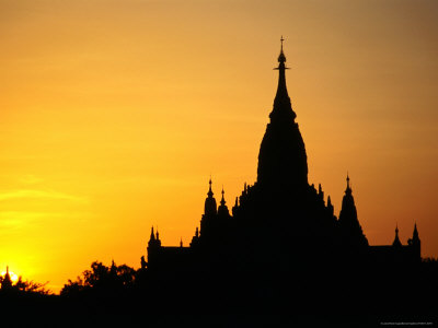 Sunrise Behind Ananda Temple, Bagan, Mandalay, Myanmar (Burma) by Bernard Napthine Pricing Limited Edition Print image