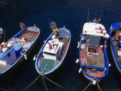View Of Fishing Boats From Above, The Amalfi Coast by Terri Froelich Pricing Limited Edition Print image