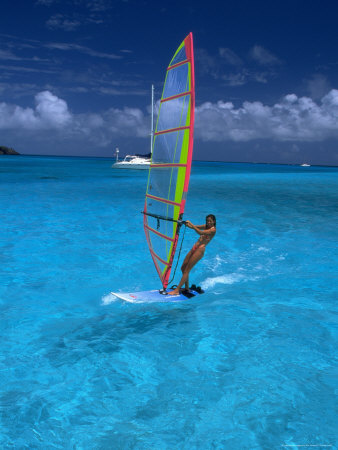 Wind Surfing, Tobago Keys, The Grenadines by Eric Sanford Pricing Limited Edition Print image