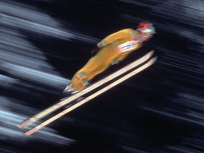 Man Ski Jumping by Bob Burch Pricing Limited Edition Print image