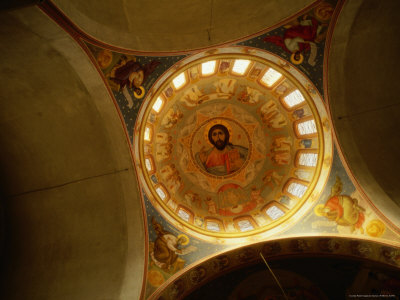 Ceiling Detail Of Kykkos Monastery, Troodos Massif, Pafos, Cyprus by Jon Davison Pricing Limited Edition Print image
