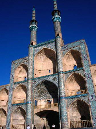 Superb Portal And Minarets Of The 14Th Century Amir Chakhmaq Complex, Yazd, Iran by Patrick Syder Pricing Limited Edition Print image