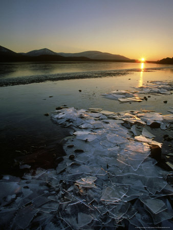 Loch Morlich At Sunset In Winter, Cairngorms National Park, Highland, Scotland by Mark Hamblin Pricing Limited Edition Print image