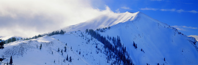Aspen Highlands Ski Area, Pitkin County, Colorado, Usa, With Snow Blowing Off The Peaks And Ridges by Robert Kurtzman Pricing Limited Edition Print image