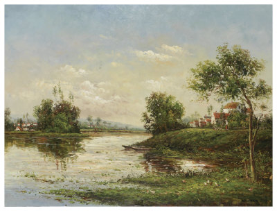 Riviere Et Village by Willard Pricing Limited Edition Print image