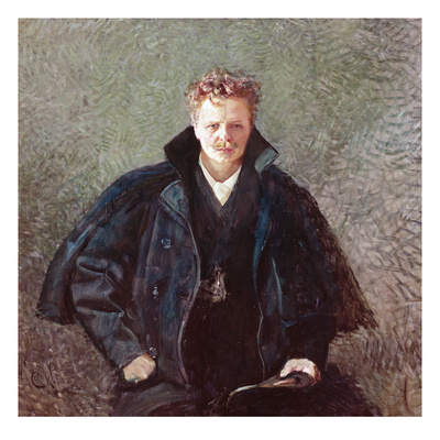 August Strindberg, 1893 (Oil On Canvas) by Christian Krohg Pricing Limited Edition Print image