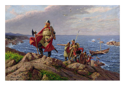 Leif Eriksson Discovers America (Oil On Canvas) by Hans Dahl Pricing Limited Edition Print image