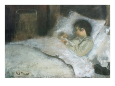 Alexandra With Harald, 1887 (Pastel On Paper) by Fritz Thaulow Pricing Limited Edition Print image