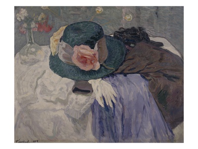 The Green Hat, 1909 (Oil On Canvas) by Bernhard Dorotheus Folkestad Pricing Limited Edition Print image