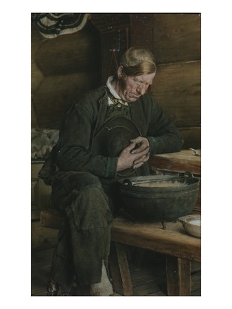 Saying Grace, 1900 (Oil On Canvas) by Carl Sundt-Hansen Pricing Limited Edition Print image