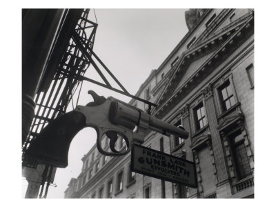 Gunsmith And Police Department, 6 Centre Market Place, Manhattan by Berenice Abbott Pricing Limited Edition Print image