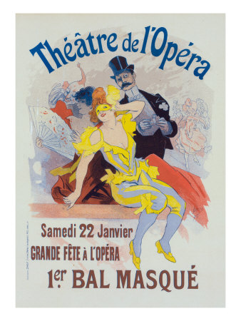 Poster For The 1Er. Bal Masque, La Grande Fete A L'opera, 22 Janvier by Jules Cheret Pricing Limited Edition Print image