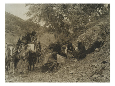 Apaches, A Story Telling Group Of White Mountain Apaches by Edward S. Curtis Pricing Limited Edition Print image