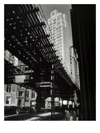 Second And Third Avenue Lines, Bowery And Deyer St., Manhattan by Berenice Abbott Pricing Limited Edition Print image