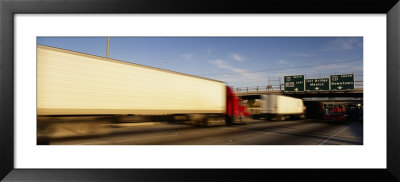 Semi-Trucks On A Highway, Laredo, Texas, Usa by Panoramic Images Pricing Limited Edition Print image