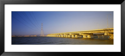 Electricity Pylon Near A Bridge, Dumbarton Bridge, Palo Alto, California, Usa by Panoramic Images Pricing Limited Edition Print image
